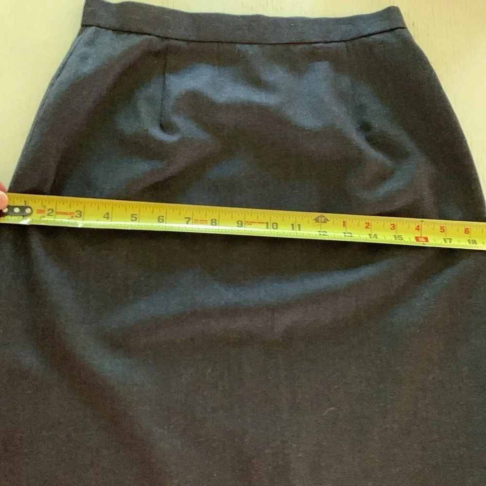 Vintage Burberry Gray Wool Pencil Skirt Sz 6